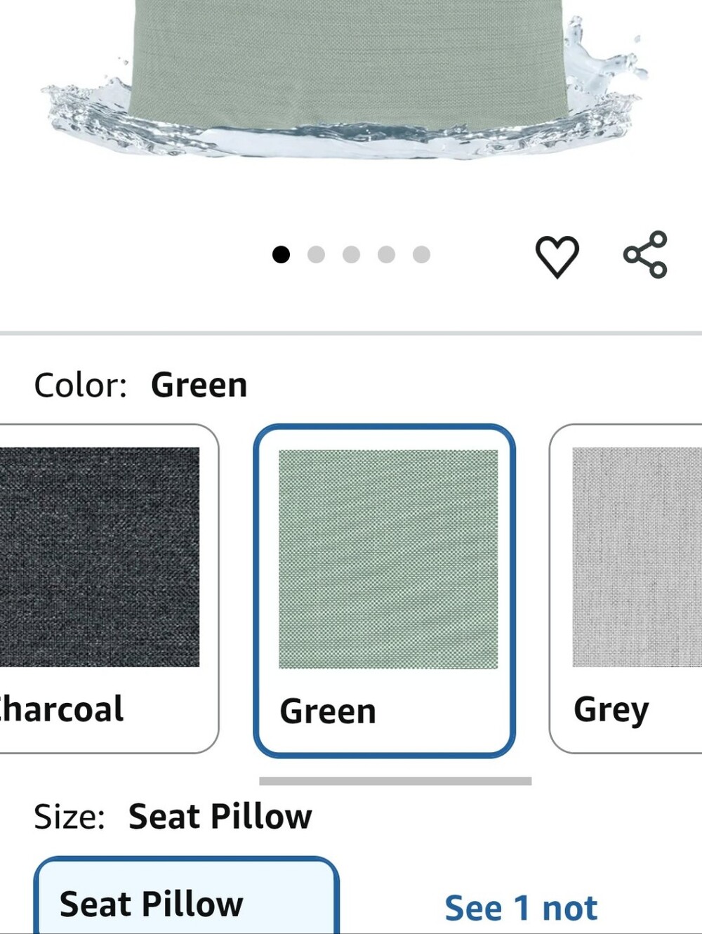Sage Green Decorative Bath Pillow - Picture 3 of 11